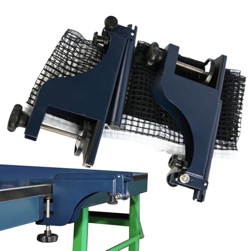 Table Tennis Net - Retractable Pingg Pong Net Set | Mesh with Adjustable Clamp | Adjustable Portable Outdoor Professional Heavy Duty Sport Accessories for Backyard Games Basement Recreation School Gym