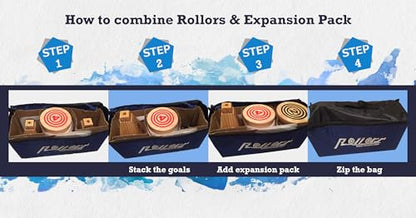 Rollors Backyard Game Expansion Pack (Disks Only) | Wooden Yard Game, Combining Horseshoes, Bocce, Bowling, Fun for All Ages and Families