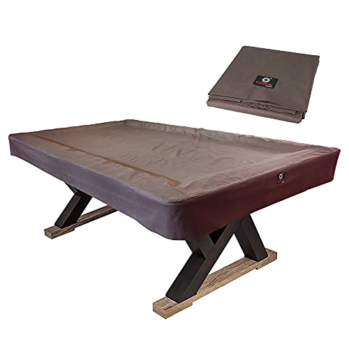 7/8/9FT Heavy Duty 600D Polyester Canvas Billiard Pool Table Cover(7 Colors Available) (Coffee Brown, 7-Foot) - color: Coffee Brown, size: 7-Foot