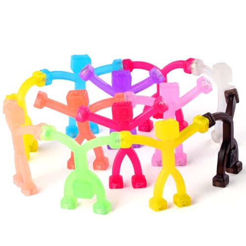 12 pcs Magnetic Travel Toys for Kids, Creative, Portable and Educational, Magnetic-People-Magnet-Men: Cute Robot & Funny Magnets, Small Fidget Toys for Classroom Prizes, Easter Egg Stuffers, Office - color: Magnet Robot [Clear], size: 12pcs