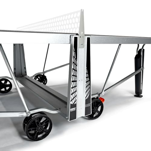 Cornilleau - Pro 540M Outdoor Ping Pong/Table Tennis Table - Mobile and Durable - 7mm Laminated Tabletops - inviolable Net - Weather-Resistant - Steel Frame - Foldable and Easy to Move