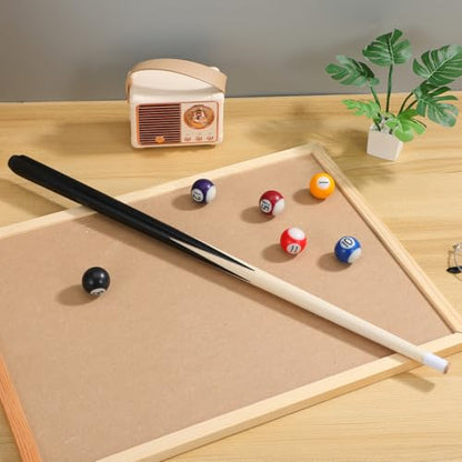 Toyvian Mini Pool Cue Stick, 18.89in Lightweight Wooden Short Billiard Cue for Kids Children Small Tabletop Pool Table Accessories for Beginners Learning Play