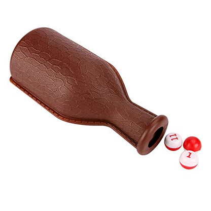 DGZZI Billiard Pool Shaker Pool Snooker Billiard Table Kelly Pool Shaker Bottle with Red and White Tally Peas - color: Brown