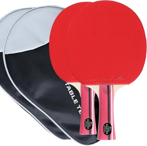 Palio Master 3.0 Table Tennis Bat & Case | ITTF-Approved Intermediate Ping Pong Racket | Allround Speed, Spin and Control | Case - style: Set of 2 Rackets