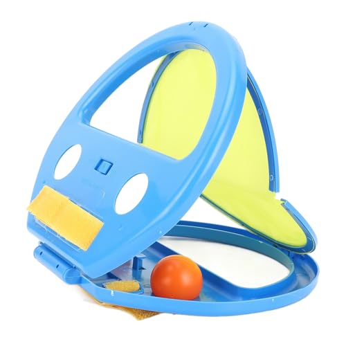 Toss and Catch Ball Set, Hand Exercise Ball Throwing Set, Double Player Outdoor Game with Soft Balls, Ideal for Beach Picnic Party (Blue) - color: Blue