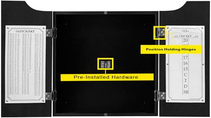 Black Dart Board Cabinet (No Dartboard)