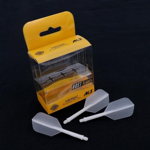 CUESOUL Rost AK5 Integrated Dart Shaft and Flights Transparent Color-S/M/L - color: Slim Shape, size: M-28mm