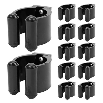 24pcs Wall Mounted Pool Cue Holder Clips, Snooker Cue Stick Clamps with Fixed Mount, Fishing Rod Storage Rack for Home Bar and Game Room