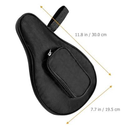 MAGICLULU Table Tennis Paddle Bag Protective Organizing Case with Ball Compartment Black Storage for Ping Pong Racket Players
