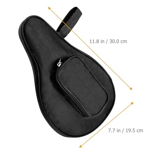 Table Tennis Paddle Case Bag with Protective Storage for Ping Pong Racket and Ball, Black Portable Bat Fixed Organizer Suitable and Game Use