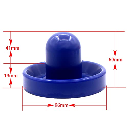 Air Hockey Pucks and Paddles,Air Hockey Pushers, Handles Paddles Replacement Accessories (4 Striker 96mm with Pads, 8 Pucks 64mm Thick and Thin)
