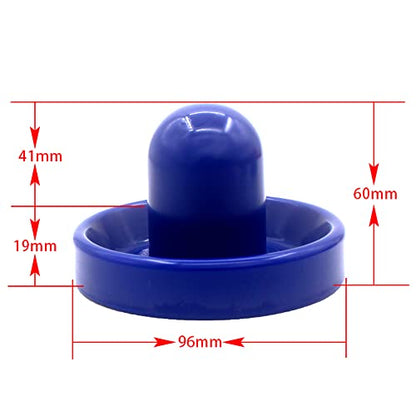 Air Hockey Pucks and Paddles,Air Hockey Pushers, Handles Paddles Replacement Accessories (4 Striker 96mm with Pads, 8 Pucks 64mm Thick and Thin)