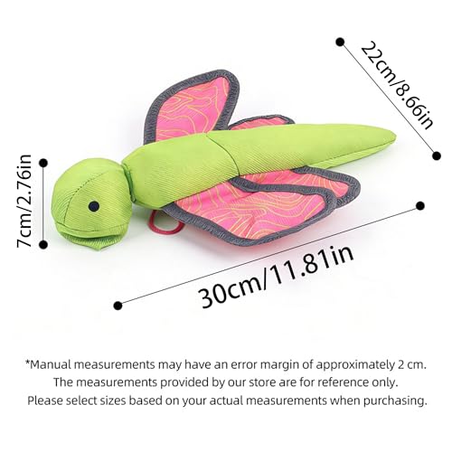 Duck Dragonfly Oxford Launching Flying Dog Toy with Rope Slingshot Chase Fetch Training Interactive Dog Toy Outdoor Interactive Toys for Pets (Dragonfly) - color: Dragonfly