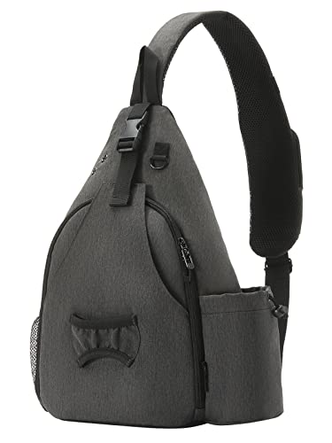 MYQ MOYAQI Disc Golf Bag with 10-12 Capacity, Backpack Retriever Holder and Storage Pockets, Padded Adjustable Strap Back Panel, Lightweight Durable(Grey) (MYQ-A02Y210010-Grey)