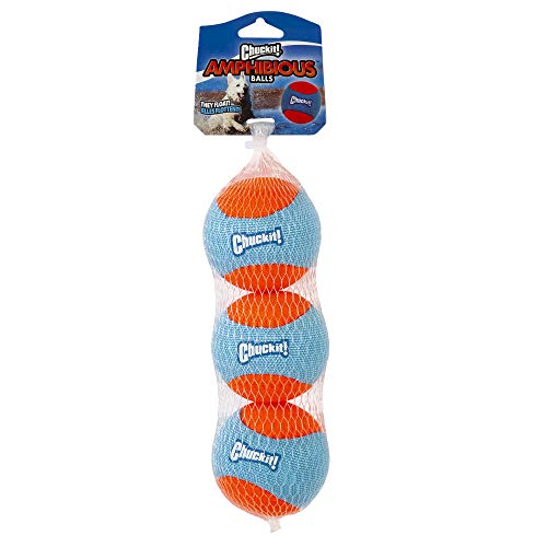 Chuckit! Amphibious Fetch Balls (Set of 3) Paraflight Flying Disc Dog Toy, Large (9.75") - size: 3 Count (Pack of 1), 1 Count (Pack of 1), style: Fetch Balls (Pack of 3) + Frisbee Toy