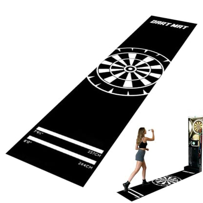 Dart Oche Mat,Professional Dart Rug Non Slip Carpet Mats,Non-Slip Portable Floor Protection-34x300cm - color: E