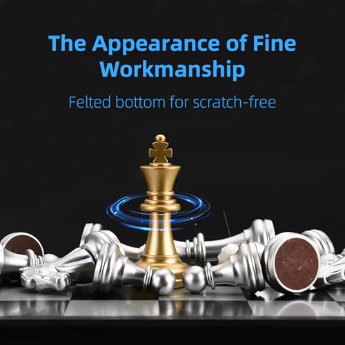 Travel Chess Set Magnetic Vikutu 9.7 Inches Portable Small Folding Chess Board (Medium) - size: Medium