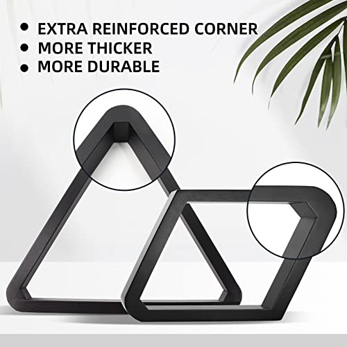 GSE Games & Sports Expert Deluxe Heavy Duty Solid Wood Billiard 8-Ball Triangle / 9-Ball Diamond Pool Ball Racks for 2-1/4" Pool Balls, Billiards Accessories - color: Black, style: Triangle & Diamond Racks