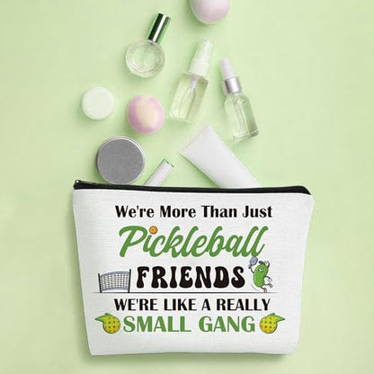 4 Pcs Pickleball Gifts Makeup Bags Dink Ball Bags for or Women Men Cosmetic Bag Christmas Gifts for Women Girls Zipper Canvas Toiletry Bag - style: Pickleball