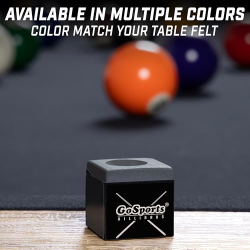 GoSports Premium Pool Cue Chalk Cube 12 Pack - Black, Blue, Red, or Green - Billiards Pool Stick Chalk - color: Black