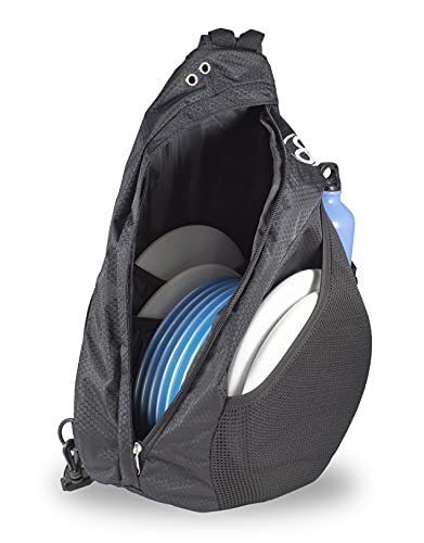 Disc Golf Backpack Slinger Bag | 6-12 Discs | Multiple Colors - color: Black