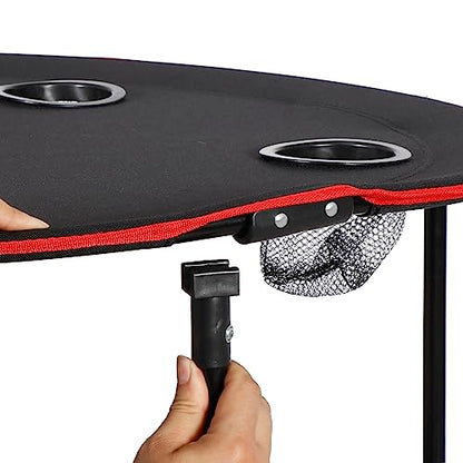 ZenStyle Indoor Outdoor Pop Up Portable Folding Picnic Table Camping Beach Table with Cupholders & Storage Bag