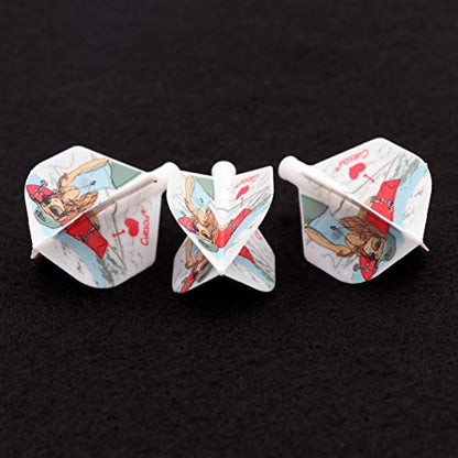 CUESOUL TERO AK4 Dart Flight Standard Shape/Shield Shape/Diamond Shape - color: Standard Shape-White Sexy Beauty