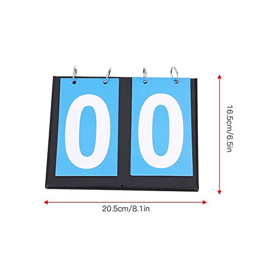 VGEBY1 2/3/4 Digit Portable Flip Sports Scoreboard, Portable Table Top Scoreboards for Table Tennis Basketball(2-Digit)