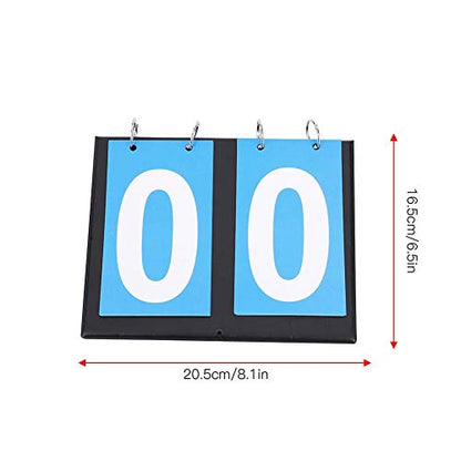 VGEBY1 2/3/4 Digit Portable Flip Sports Scoreboard, Portable Table Top Scoreboards for Table Tennis Basketball(2-Digit)