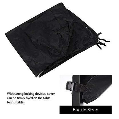 Haofy Table Tennis Table Cover Outdoor Table Cover Waterproof Dustproof UVproof,Includes Storage Bag,Black