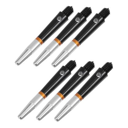 BESTonZON 6 Pcs Aluminum Dart Shafts, Rotating Stems for Steel Tip and Soft Darts, Replacement Flight Accessories Set with Standard 2BA Thread