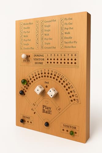Baseball Dice Board Game with Dice Marbles - Board Games for Family Game Night