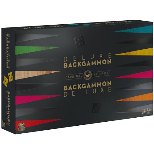 Spin Master Games Legacy Deluxe Wooden Backgammon Classic 2-Player Original Board Game Set with Cups and Dice, for Kids and Adults Aged 8 and up - color: Backgammon