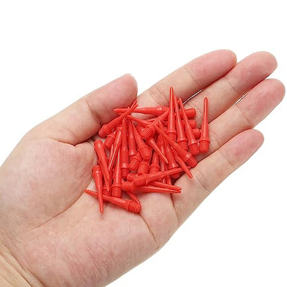 PATIKIL Plastic Dart Tips, 2BA Thread Soft Dart Plastic Tip Soft Tip Dart Accessories - color: Red