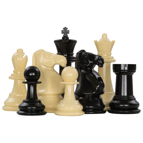 MegaChess Large Chess Set 8-inch King with Large Checkers Set and Giant Vinyl Chess Mat
