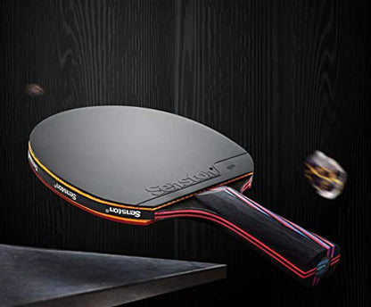 Senston Professional Table Tennis Paddles Advance Intermediate Ping Pong Paddles Set of 2, Table Tennis Racket with Carry Case… - color: Y6-balls