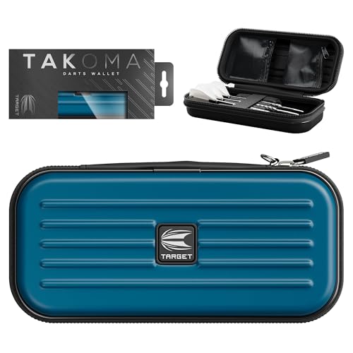 Target Darts Takoma Dart Case Wallet, Regular Size, Blue | Store 3 Fully Assembled Darts & Accessories | Dart Holder with Zip Lock Pouches, Store Flights, Shafts & Swiss Points - color: Blue