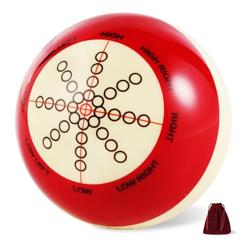 MONSKY Training Cue Ball Billiards, Practice Trainer Artifact Profession Resin Standard Practice American Billiards Eight Balls 57.2mm/2.3in Diameter with Bag