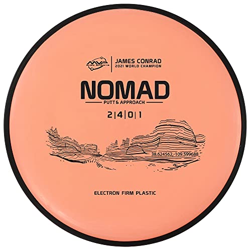 MVP Disc Sports Electron Nomad James Conrad Edition Disc Golf Putter (Choose Your Firmness/Colors May Vary) - size: 170-175g, style: Firm
