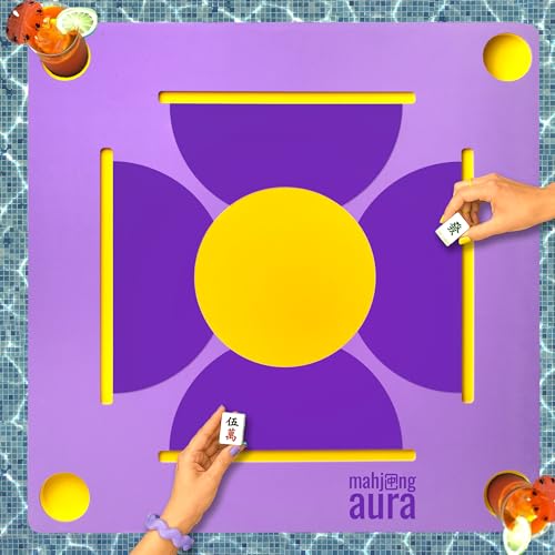 Floating Mahjong Table for Pool - Swimming Pool and Hot Tub Float Board for Card Games, Scrabble, Dominoes, Poker - Adults Pools Game Tray for Water and Lake - Domino Floater (Purple) - color: Purple