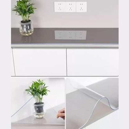Thick & Sturdy 0.06''/1.5mm Clear Mat for Hard Floors, Wood, Tile, or Carpet – Perfect for End Tables, Fridge, Office Desk, Chair, and Any Furniture Surface. Ideal for Home & Kitchen Use(12x''12'') - size: 12x''12''