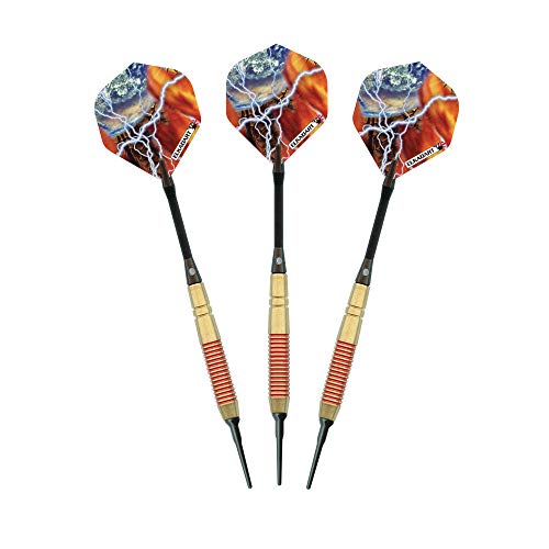 Elkadart Storm Soft Tip Darts with Storage/Travel Case - style: Red Rings (16 Grams)