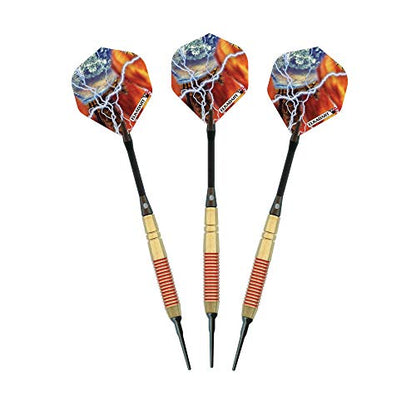 Elkadart Storm Soft Tip Darts with Storage/Travel Case - style: Red Rings (16 Grams)