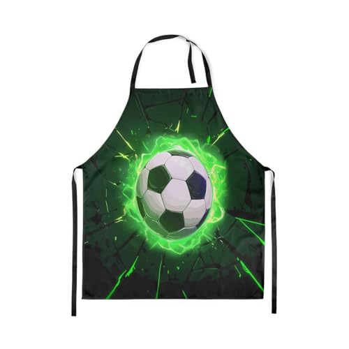 Manfei Volleyball Kids Kitchen Apron - color: Black Green