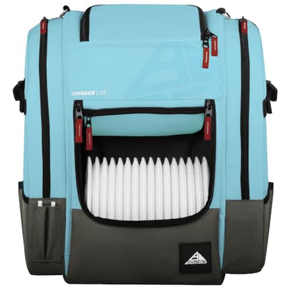 Axiom Discs Voyager Lite Backpack Disc Golf Bag (Choose Your Favorite Color) - color: Blue/Gray, style: V2