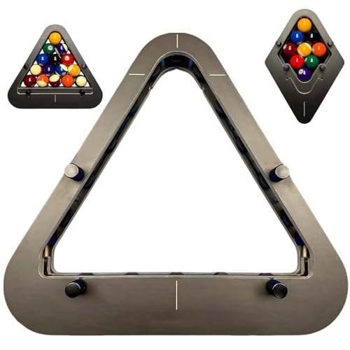 Precisions-Engineered Professional Billiard Rack System Adjustable Lock System Billiards Accessories That Eliminates Gaps for Wood Billiard 8-Ball/9-Ball Pro Triangles/Diamonds Pool Balls Racks - size: Triangle