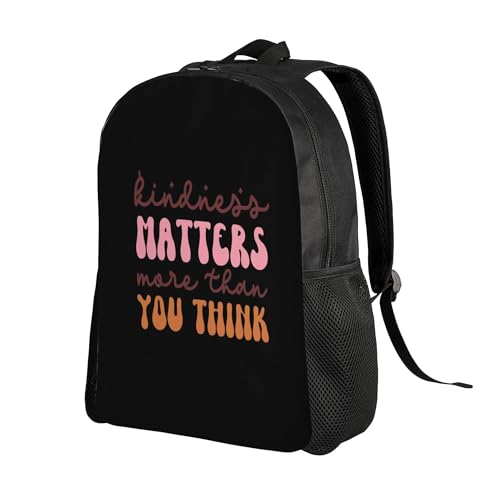 Kindness Matters More Than You Think Backpacks For Men Women Book Bag Travel Hiking Camping Work Lightweight - color: Ye21