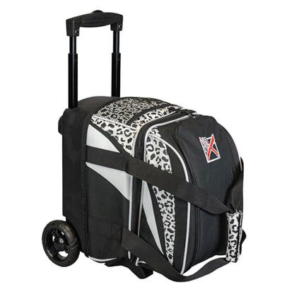 KR Strikeforce Cruiser Single Bowling Ball, Shoe and Accessory Roller Bowling Bag - color: White Leopard