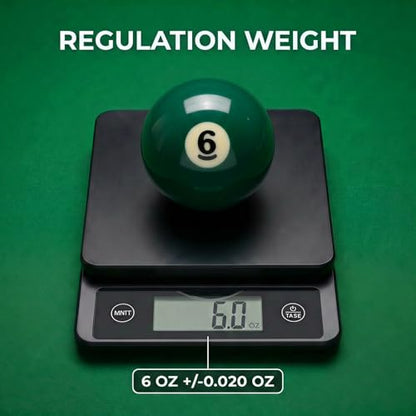 KONLLEN Single Replacement Pool Ball – 2-1/4" Regulation Size & Weight Billiard Ball Made of Phenolic Resin (Choose 1–15 or Cue Ball) - color: #6
