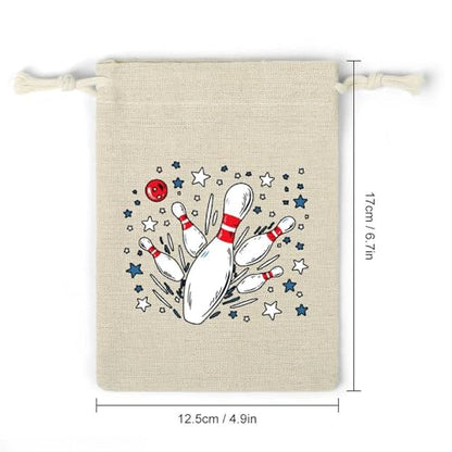 Bowling Pin Makeup Bag Cosmetic Toiletry Pouch Small Organizer Coin Purse Wallet Set of 8